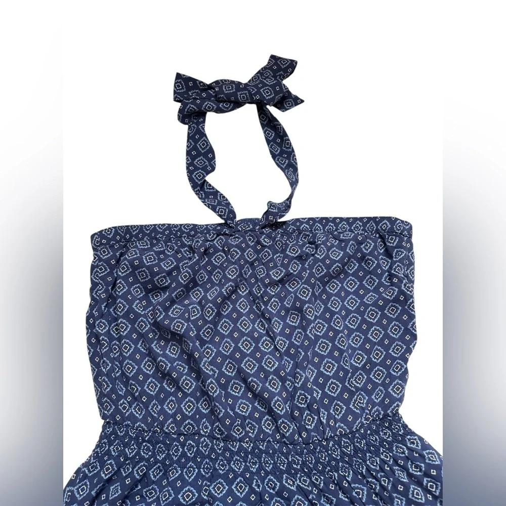 Abercrombie & Fitch Navy Patterned Maxi Dress,size L